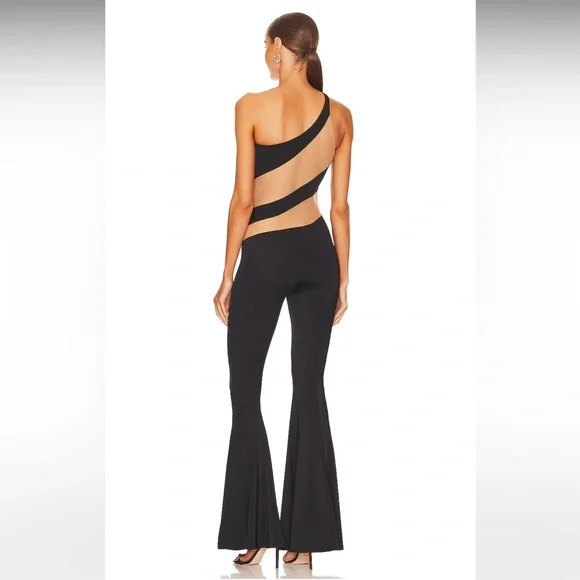 Norma Kamali Snake Mesh Fishtail Jumpsuit - Picture 3 of 13